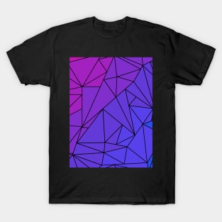 Pink to Blue Triangle Mosaic T-Shirt